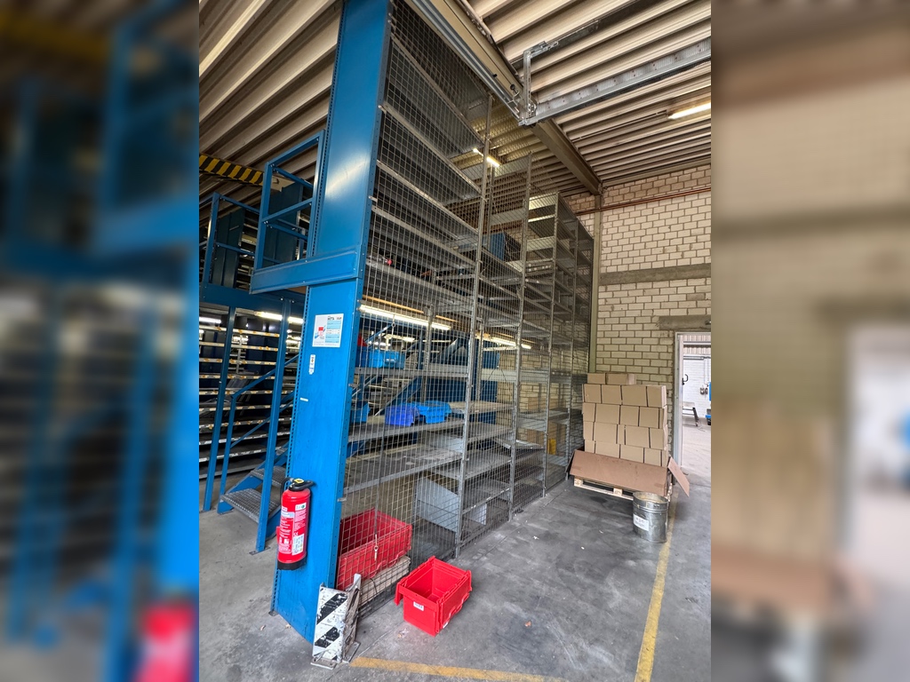 META Fachboden-Geschossanlage / Lagerbühne – ca. 11,30 x 5,40 m | 2-geschossig | ca. 450 Fachböden | gebraucht